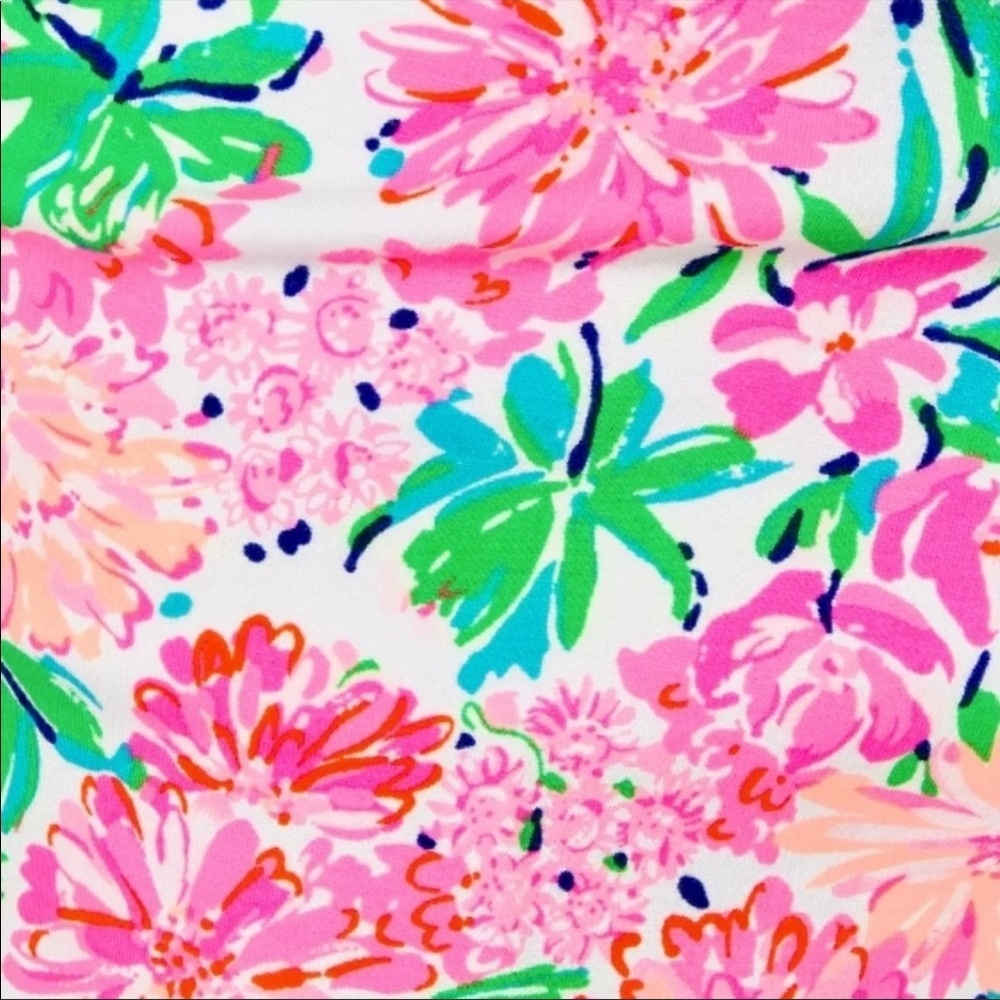 Lilly Pulitzer Resort White That's What I Herd 5" Buttercup Knit Short NWT 10 - Picture 2 of 9